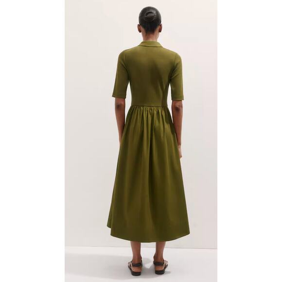 Me+Em Mixed Media Shirt Collar Maxi Dress size US 4 - Picture 3 of 7